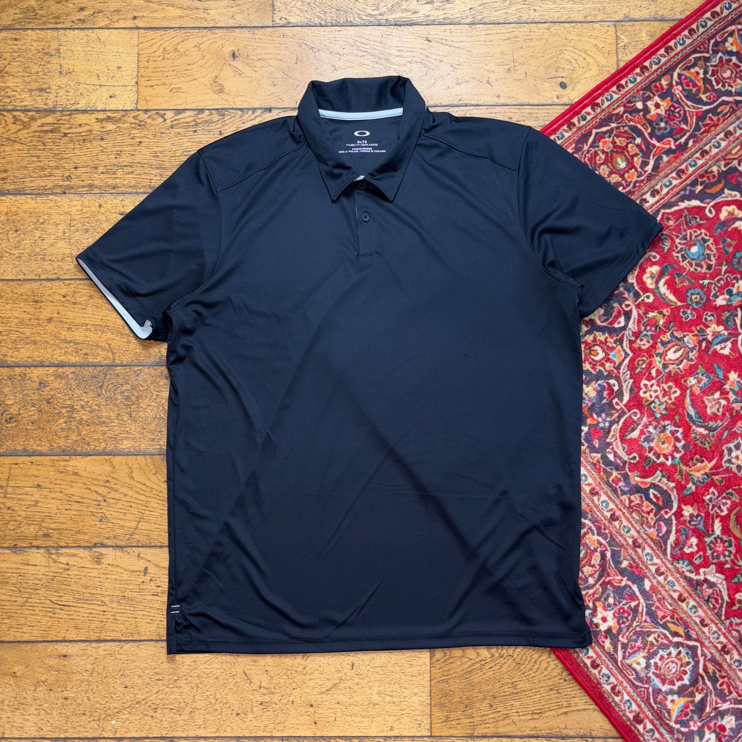 Vintage Oakley Black Polo Golf Shirt - XL