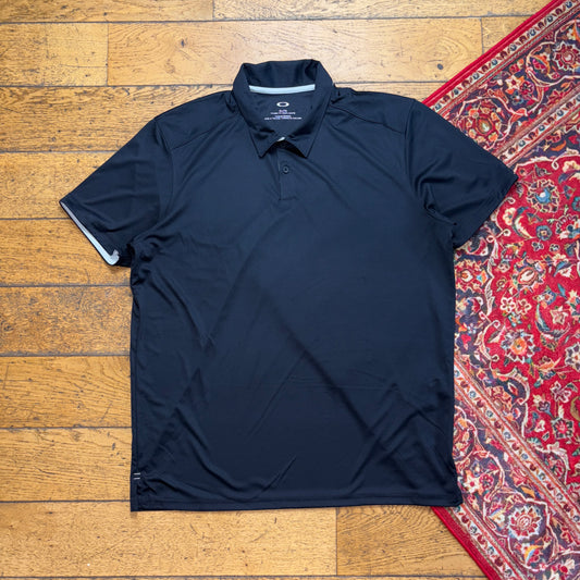 Vintage Oakley Black Polo Golf Shirt - XL