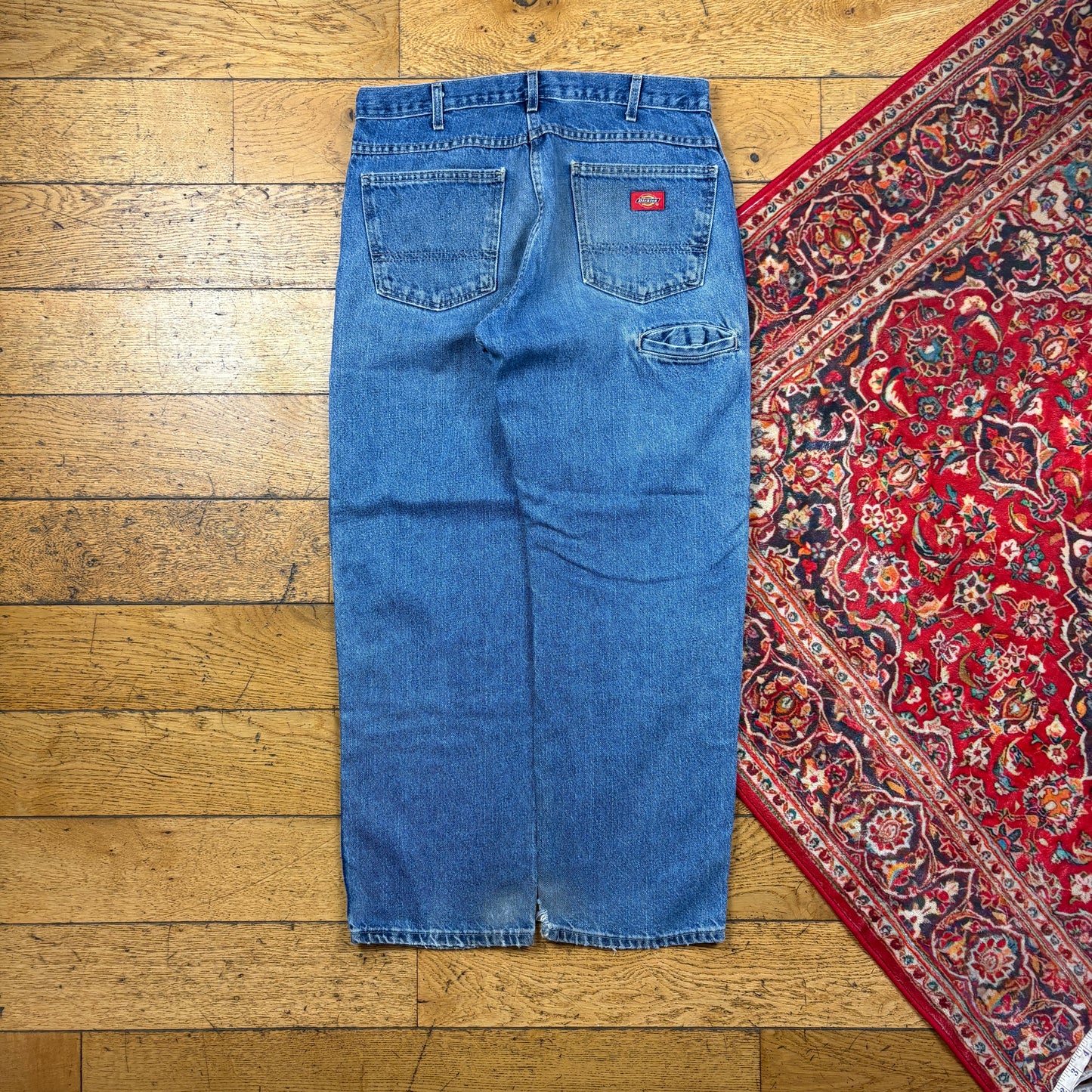 Vintage Dickies Blue Double Knee Workwear Carpenter Baggy Jeans - 32