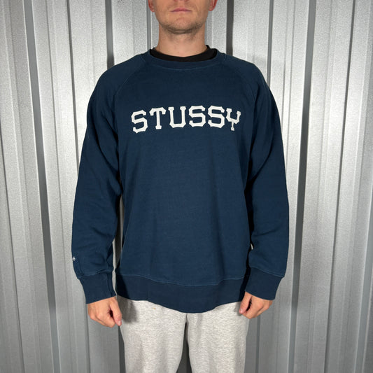 Stussy Navy Crewneck Sweatshirt - XL