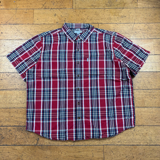 Vintage Carhartt Red Check Workwear Short Sleeve Shirt - 3XL