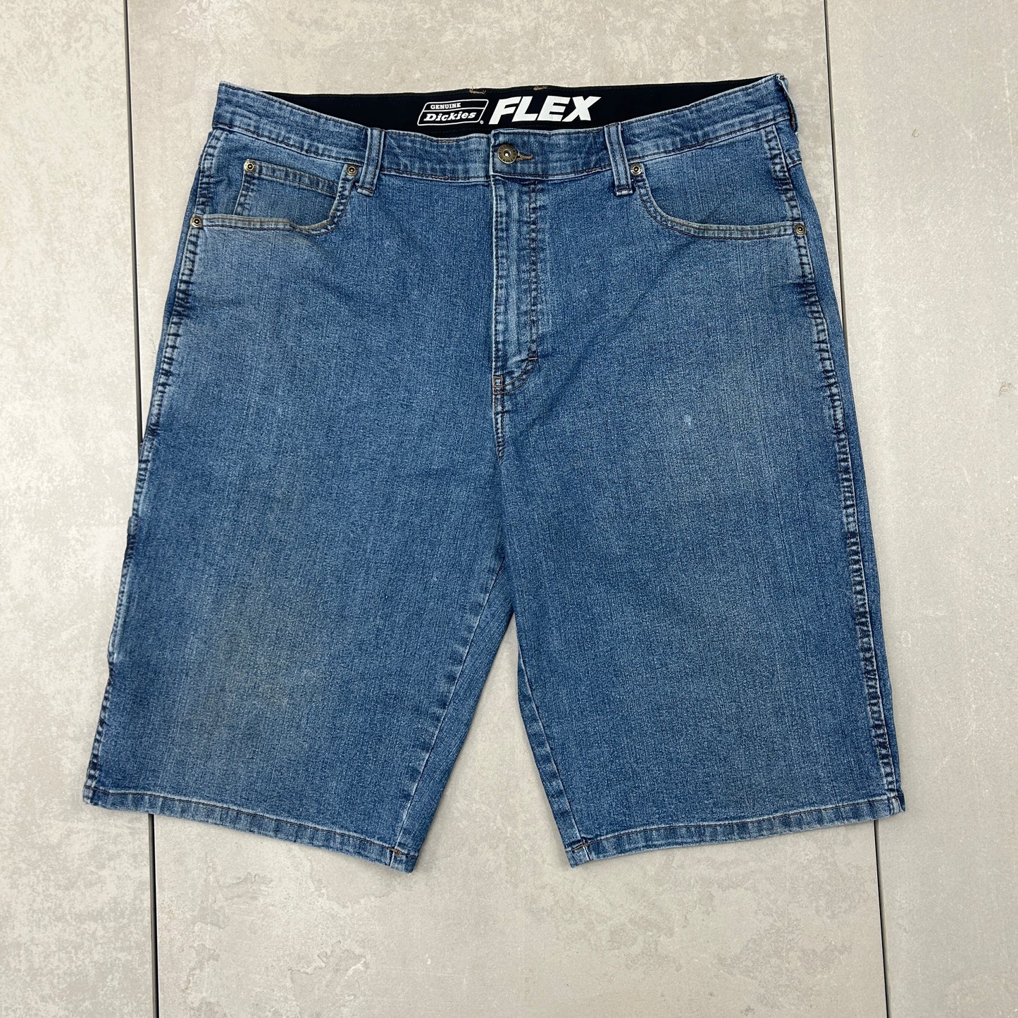 Vintage Dickies Workwear Carpenter Blue Baggy Shorts - 38