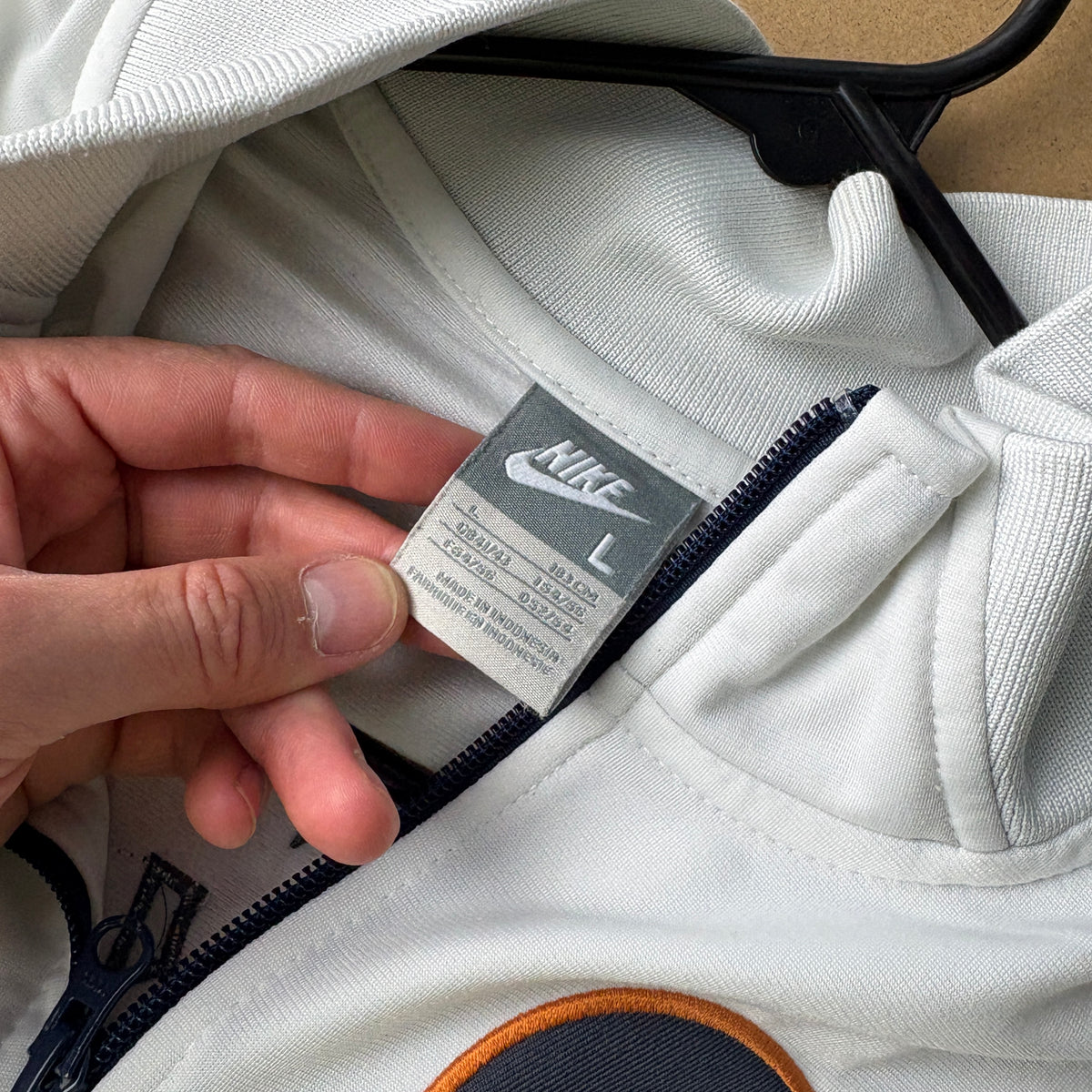 Nike Cortez Y2K White Grey Track Jacket - L