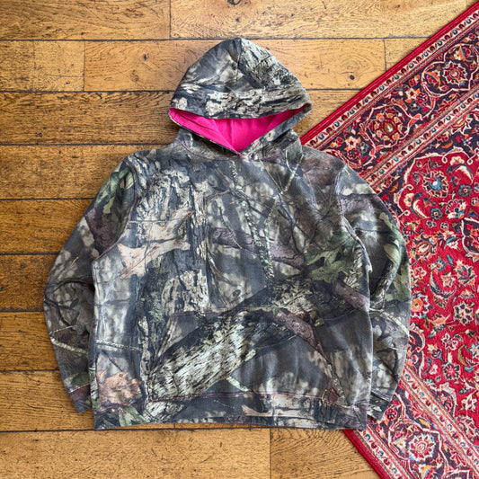 Vintage Realtree Camo Womens Hoodie Green Sweatshirt - XL