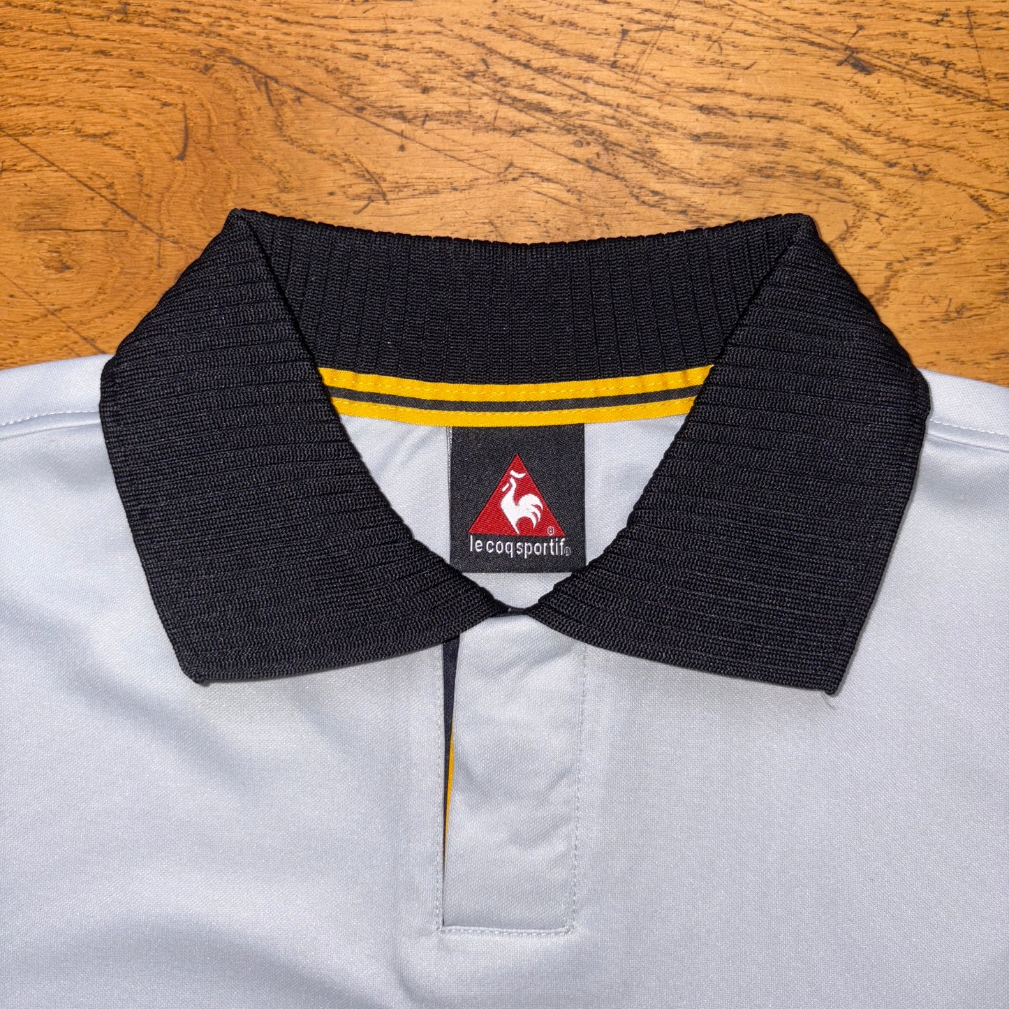 Vintage Le Coq Sportif Blue Stripe Polo Shirt - L