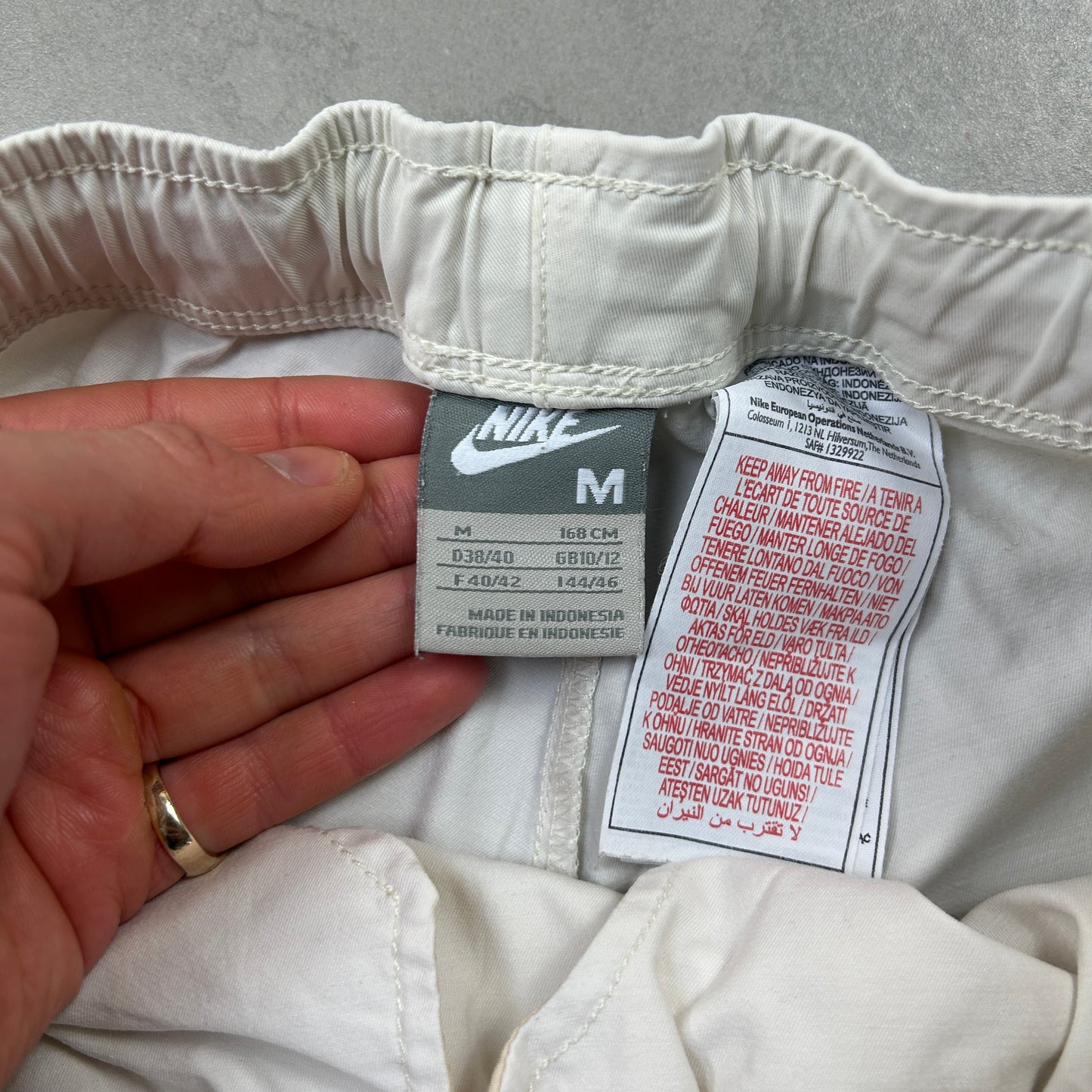 Vintage Nike White Tracksuit Sweatpants Track Pants Bottoms - 8