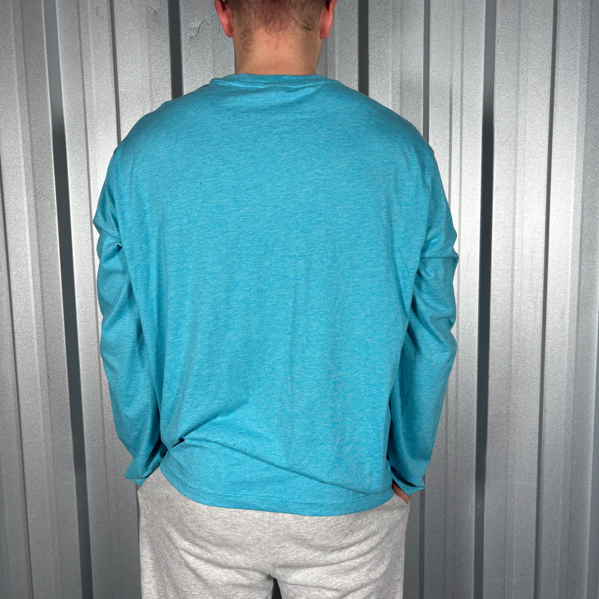 Oakley Blue Long Sleeve Sports T Shirt - 2XL