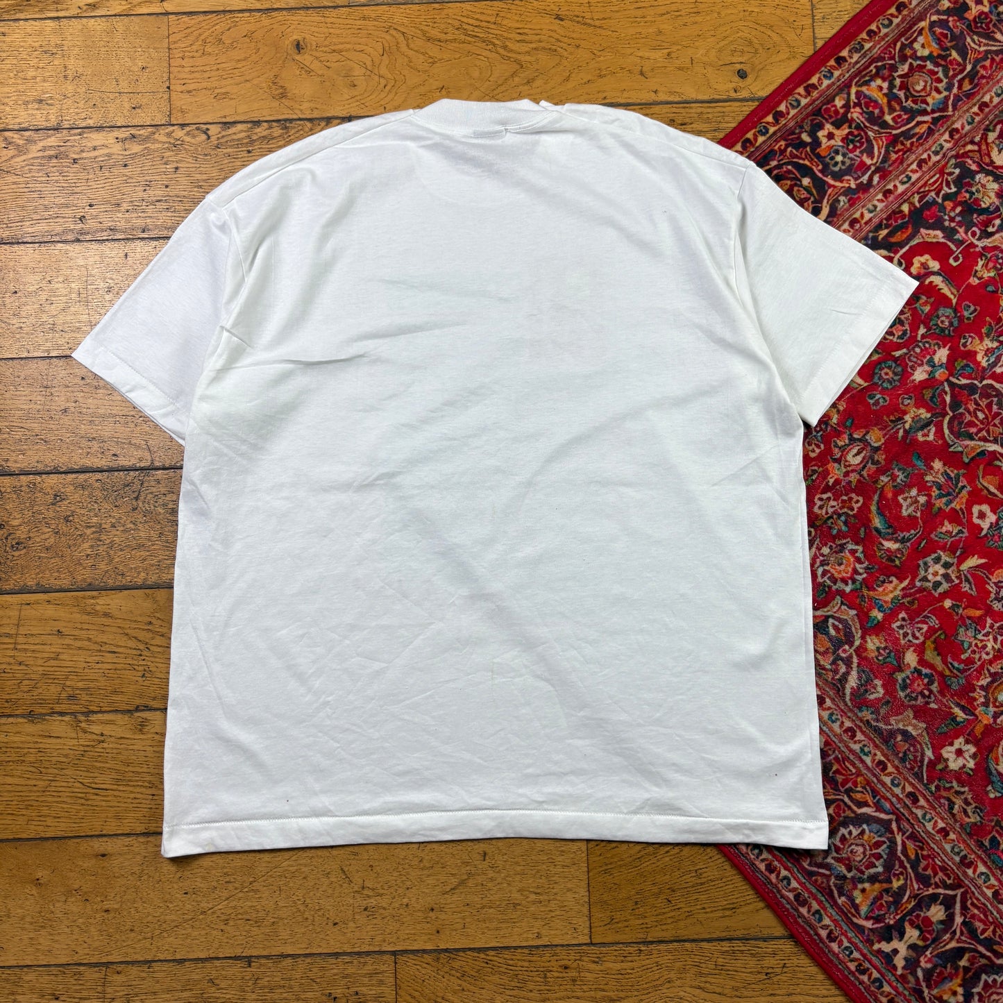 Vintage 90s White Funny Slogan Single Stitch Graphic T-Shirt - 2XL