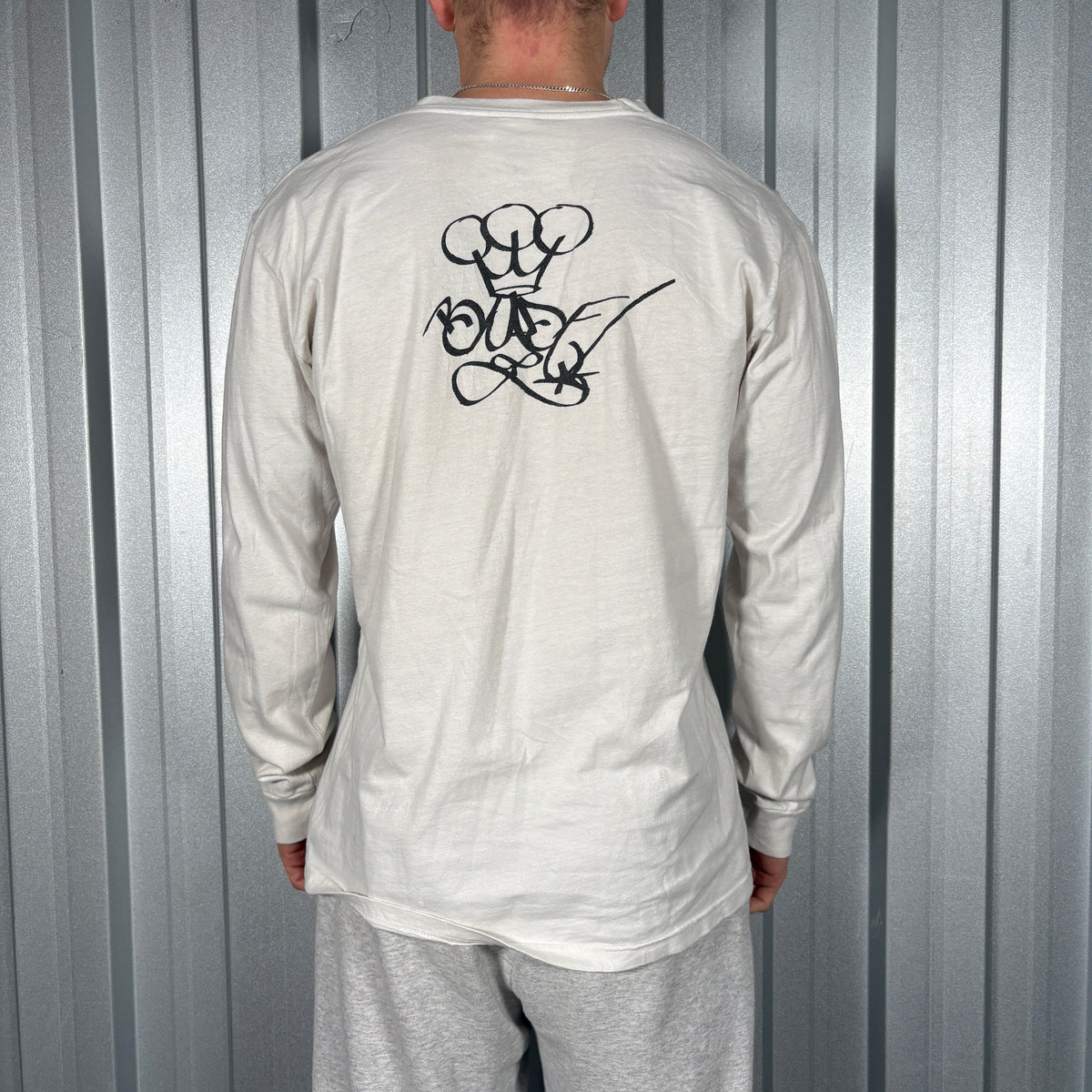 Supreme White Long Sleeve Graphic T Shirt - L