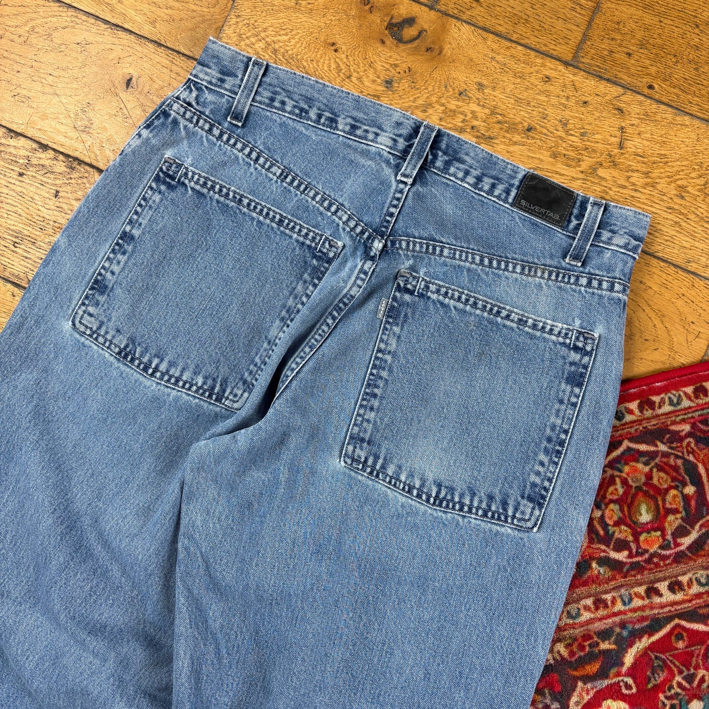 Vintage Levis Silver Tab Blue Y2K Hip Hop Baggy Jeans - 32