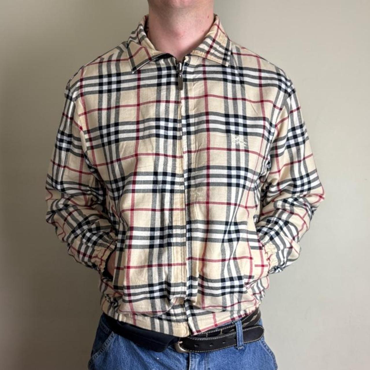 Vintage Burberry Reverisble Nova Check Black Harrington Jacket - M