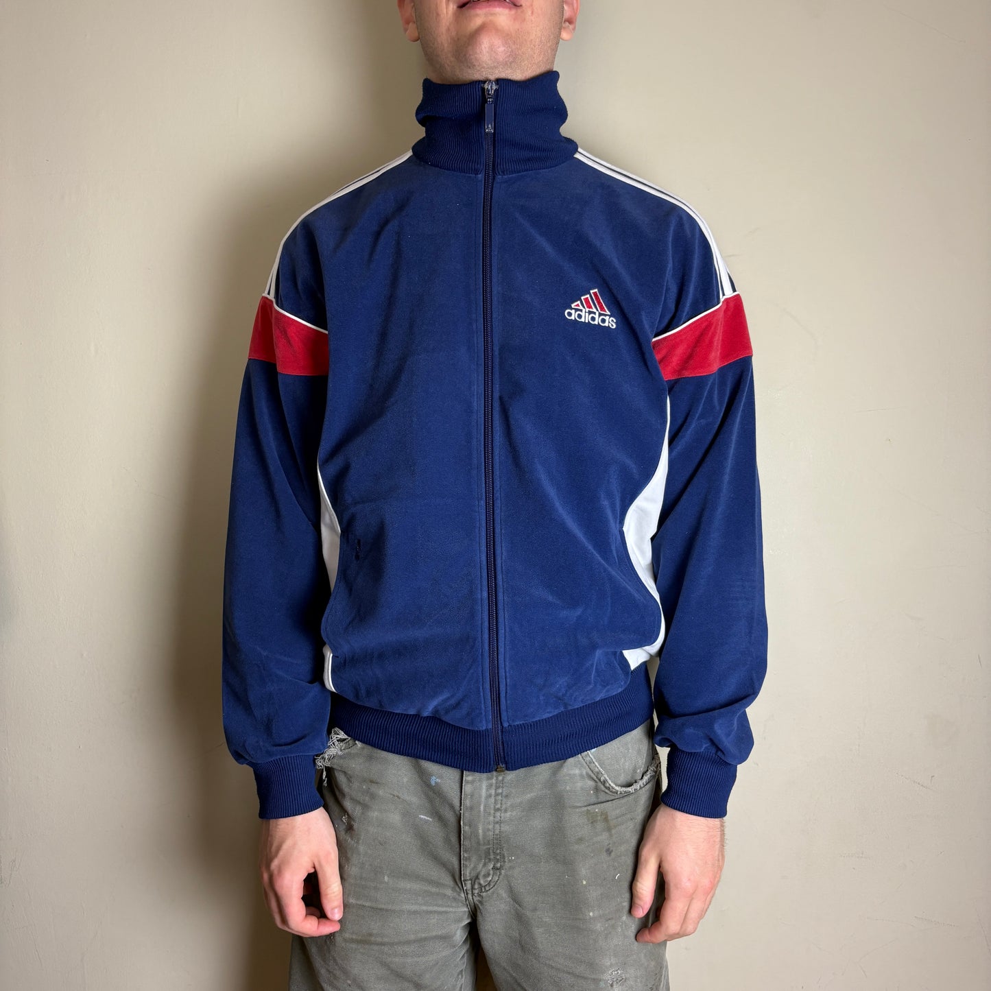 Vintage Adidas Navy 90s Tracksuit Track Jacket - L