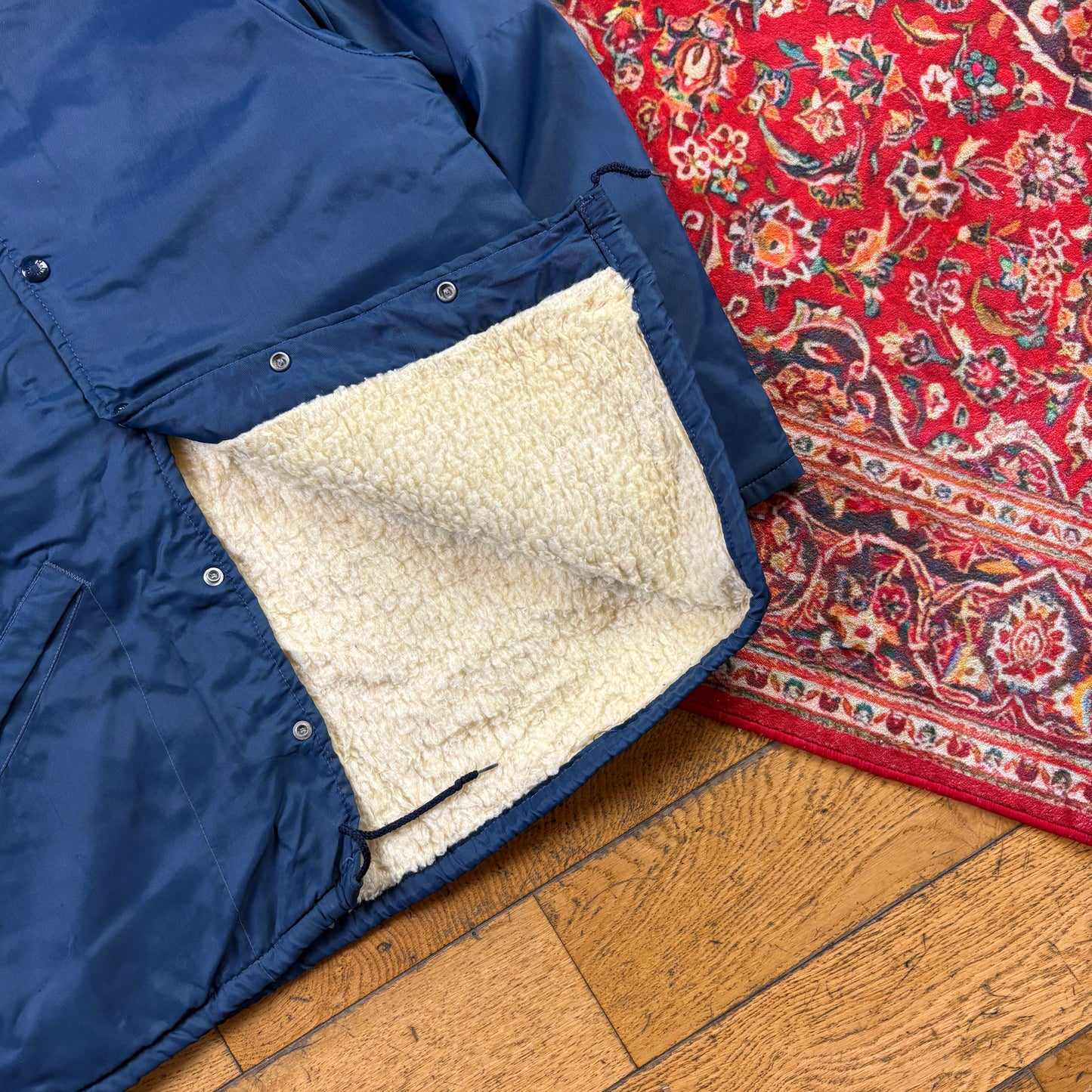 Vintage Navy Nylon Coach Harrington Jacket - S