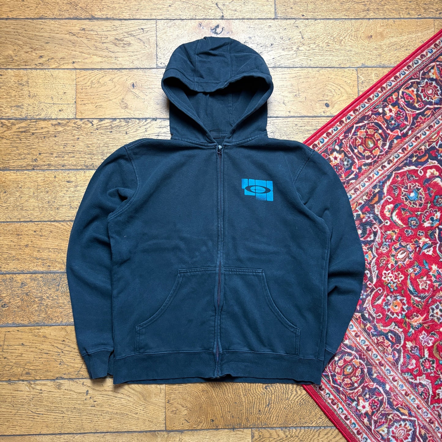 Vintage Oakley Black Hoodie Sweatshirt - S