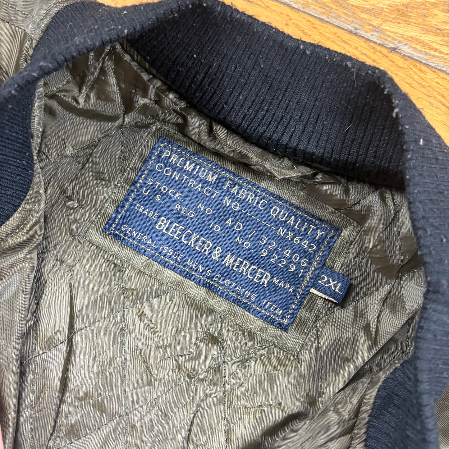 Vintage Khaki Green MA-1 Bomber Jacket - XXL