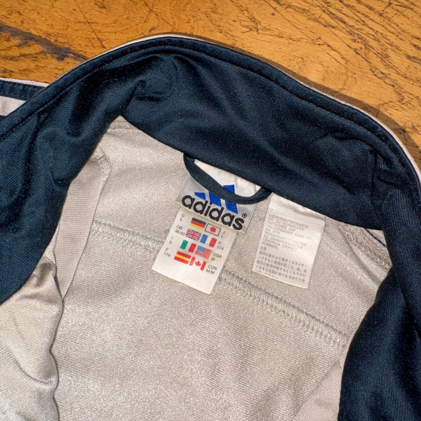 Vintage Adidas Grey Brown Tracksuit Track Jacket - L
