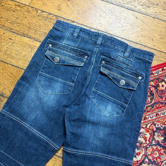 Vintage Blue Denim Shorts - 32