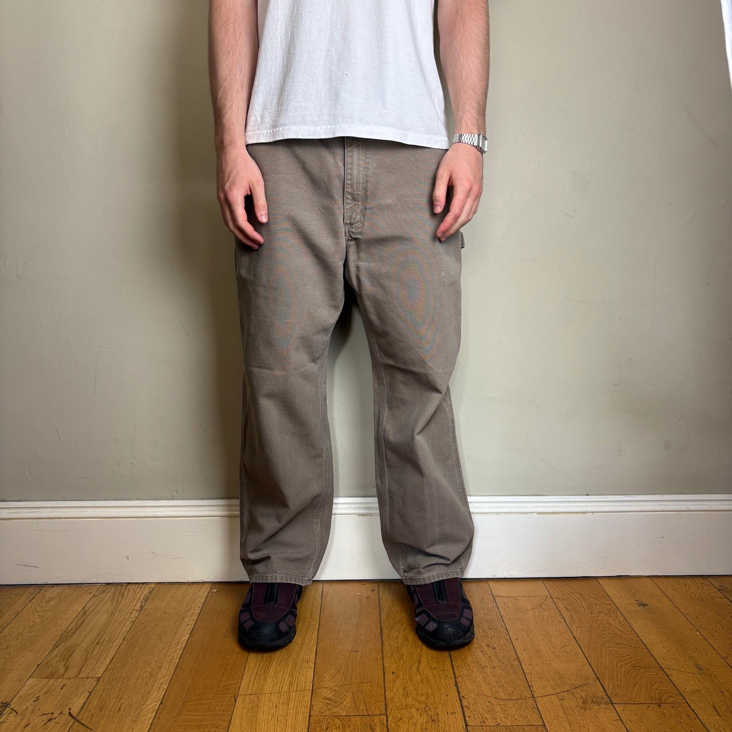 Vintage Carhartt Brown Workwear Carpenter Baggy Trousers - 38S