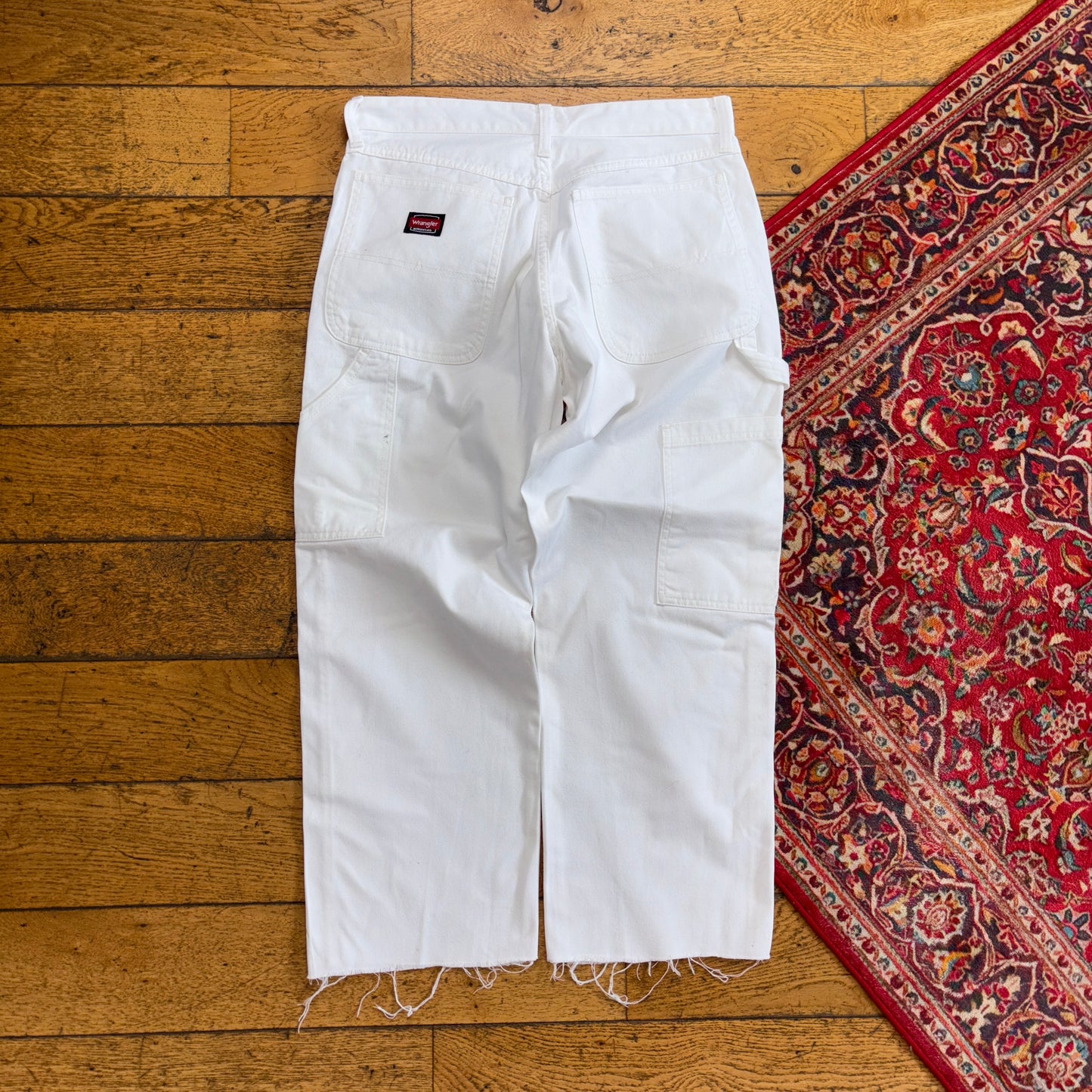 Vintage Wrangler White Carpenter Workwear Baggy Trousers - 33S