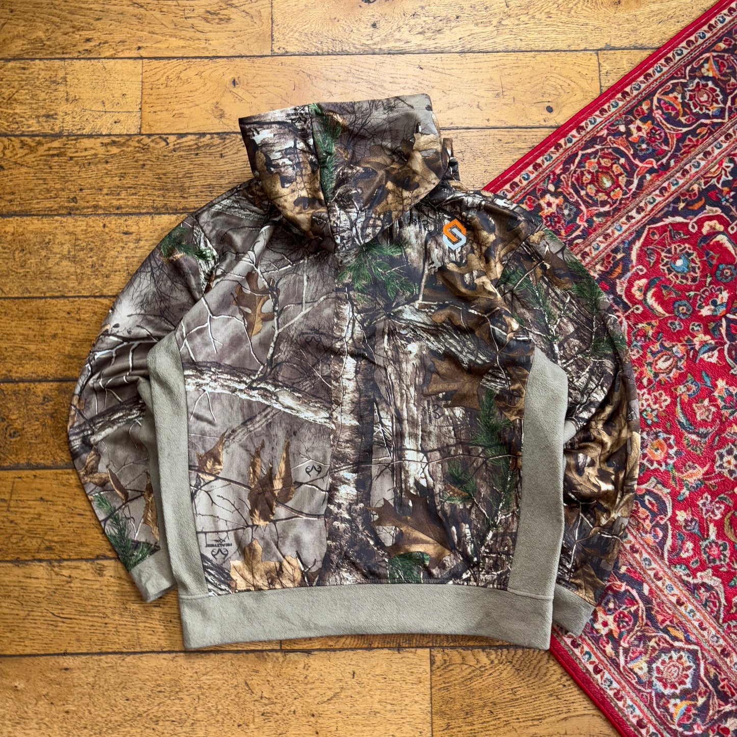Vintage Realtree Camo Brown Hoodie Sweatshirt - XL
