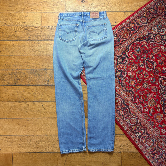 Vintage Levis 501 Straight Blue Denim Jeans - 32L