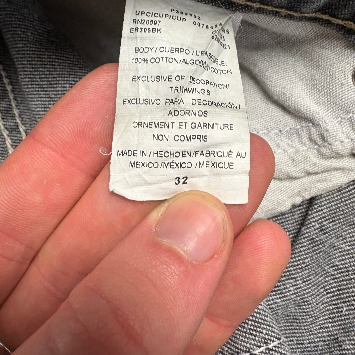 Vintage Dickies Workwear Carpenter Grey Baggy Shorts - 32
