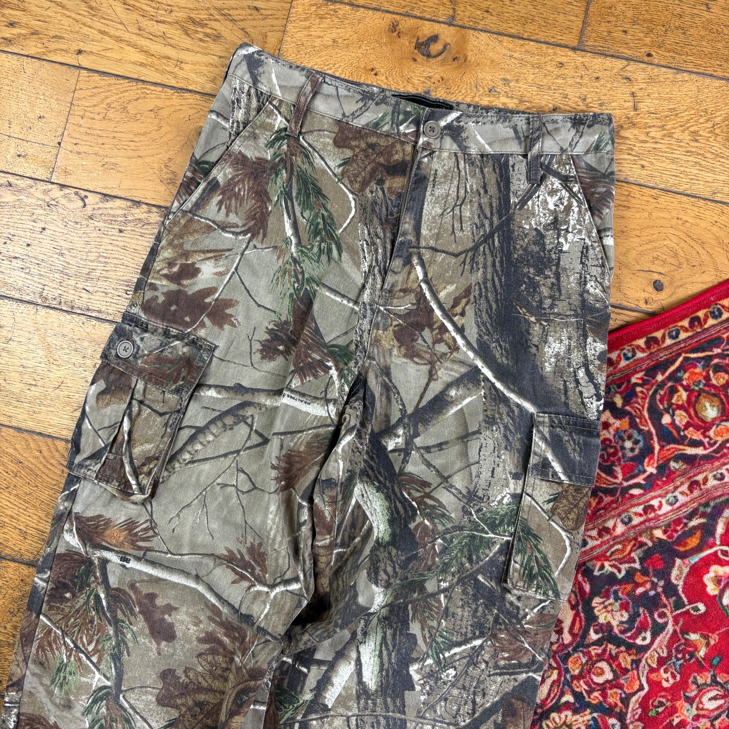 Vintage Real Tree Camo Green Hunting Workwear Trousers - 32