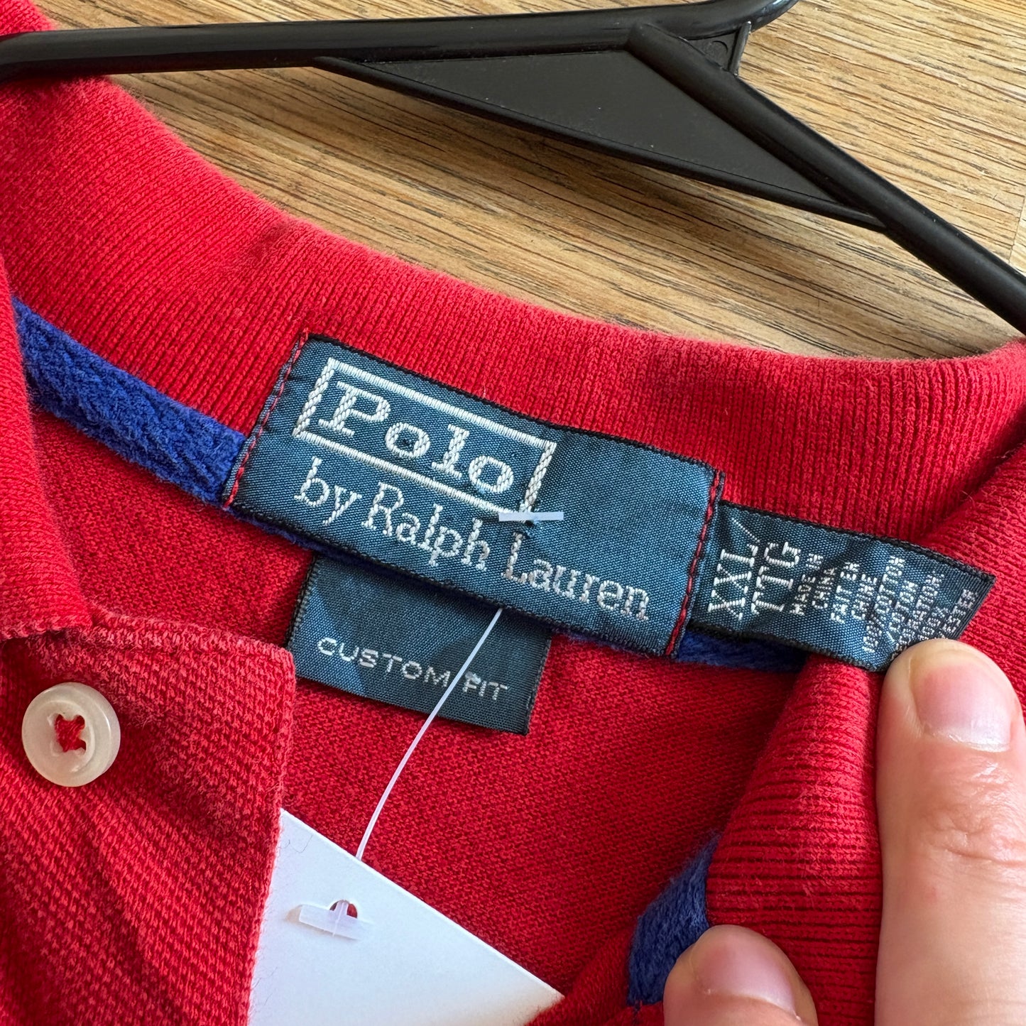 Vintage Ralph Lauren USA Big Pony Red Embroidered Polo Shirt - 2XL
