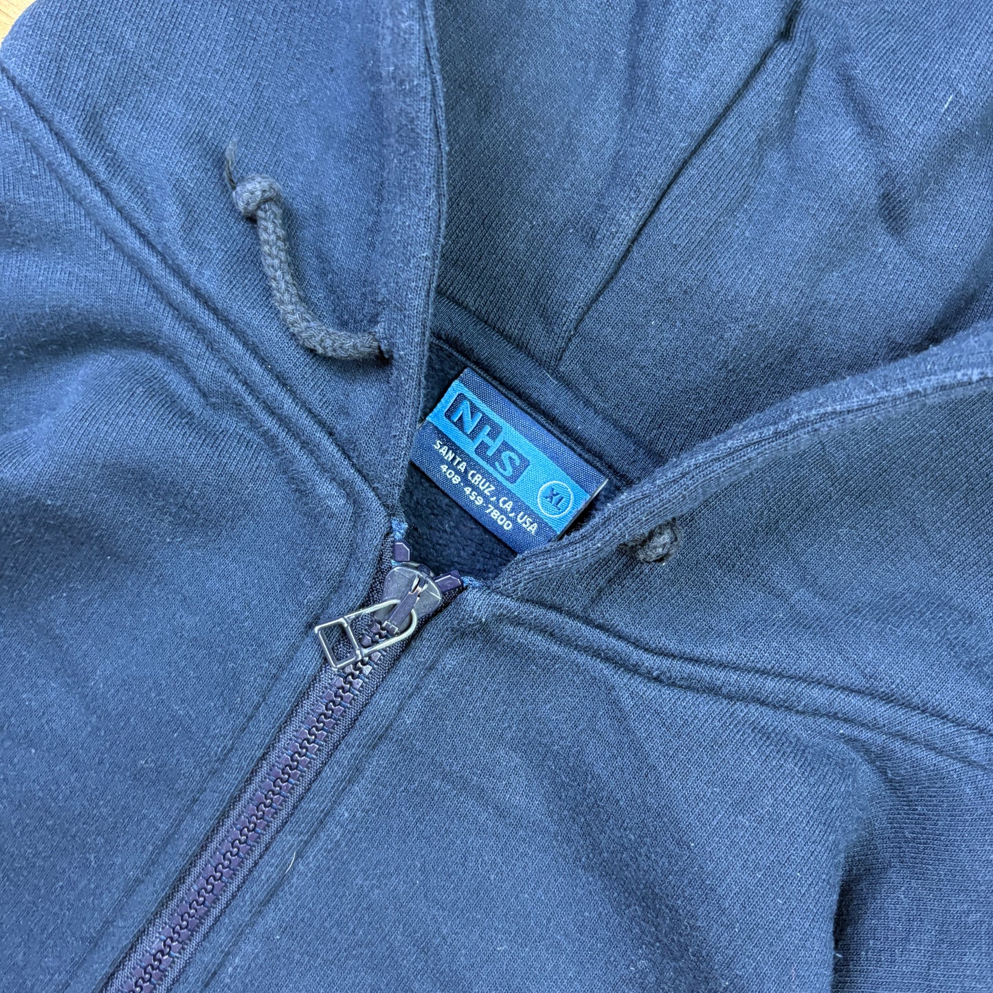 Vintage Santa Cruz Skate Navy Embroidered Hoodie Sweatshirt - XL