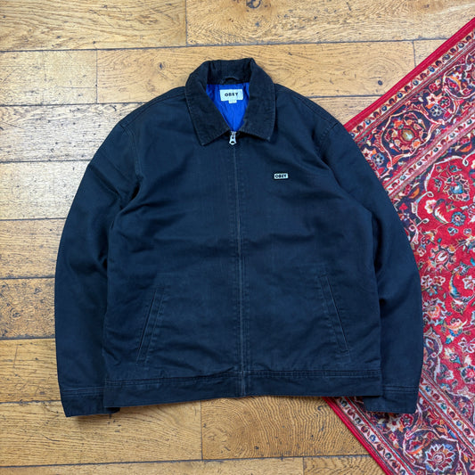 Obey Black Workwear Detroit Style Jacket - M