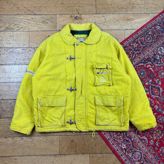 Vintage Energie 1993 Fireman Clasp Yellow Padded Jacket - XL