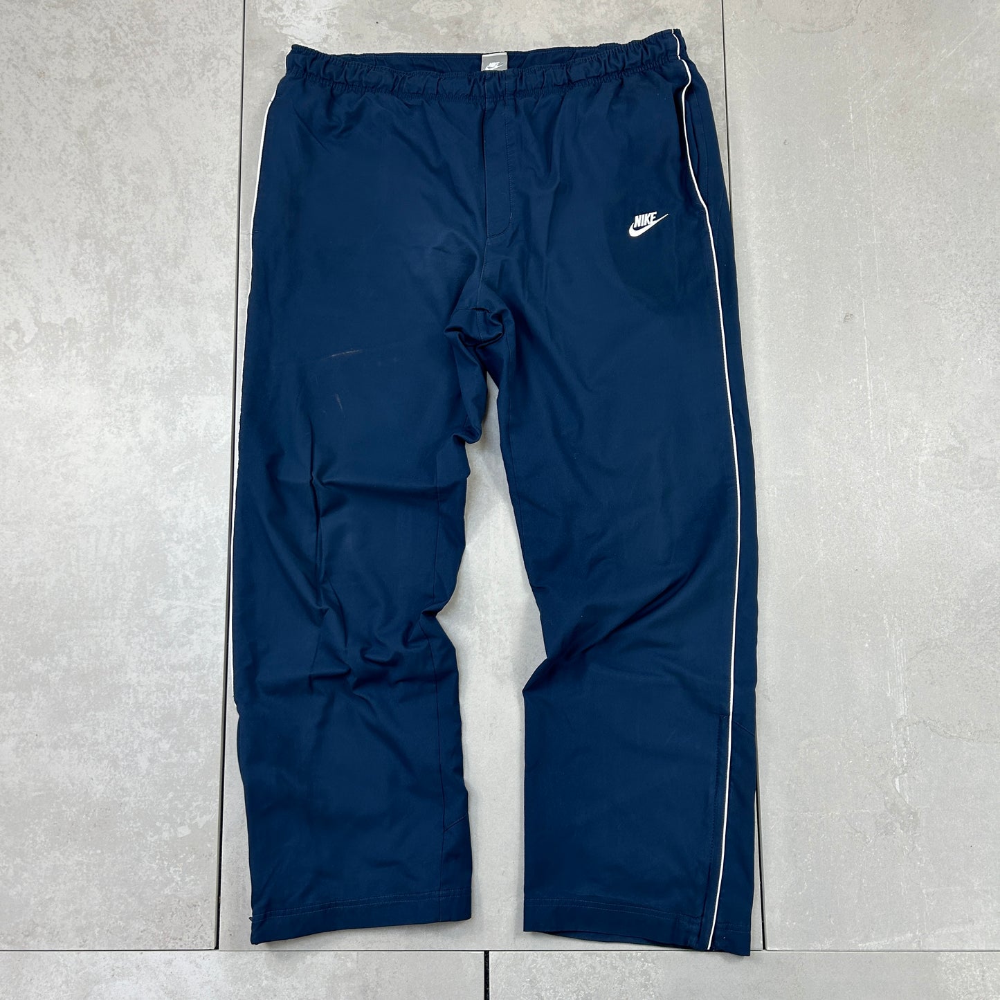 Vintage Nike Navy Baggy Tracksuit Sweatpants Track Pants Bottoms - XL
