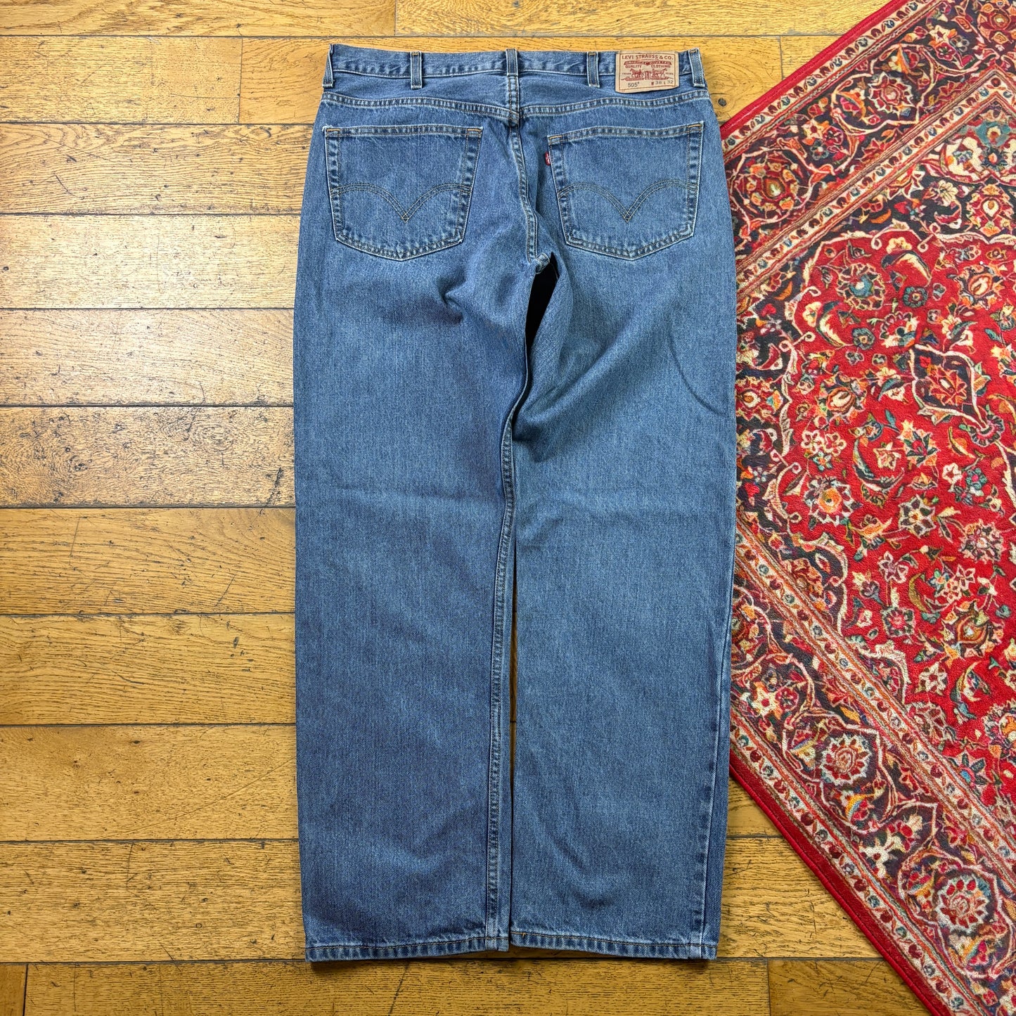 Vintage Levis 505 Straight Blue Denim Jeans - 38