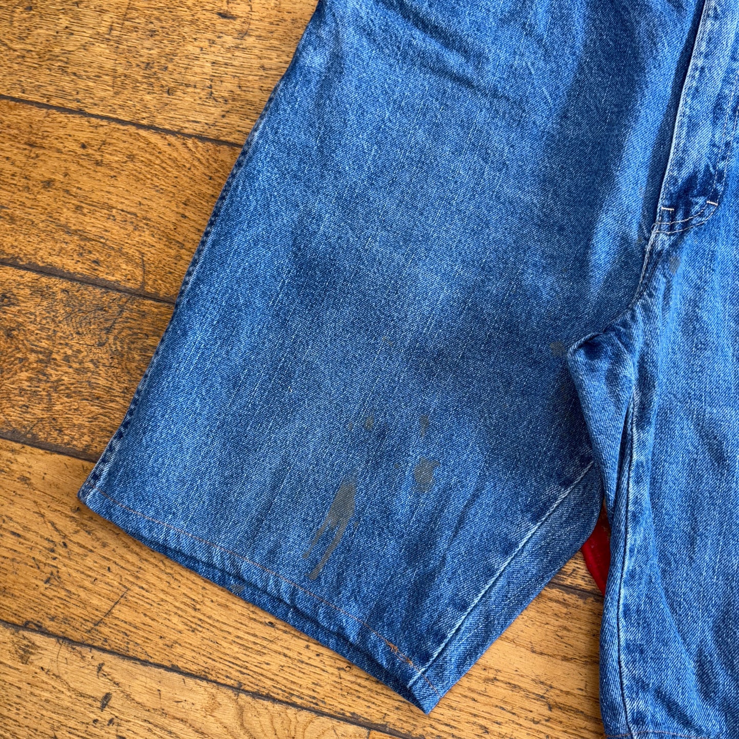Vintage Dickies Workwear Carpenter Blue Baggy Shorts - 38