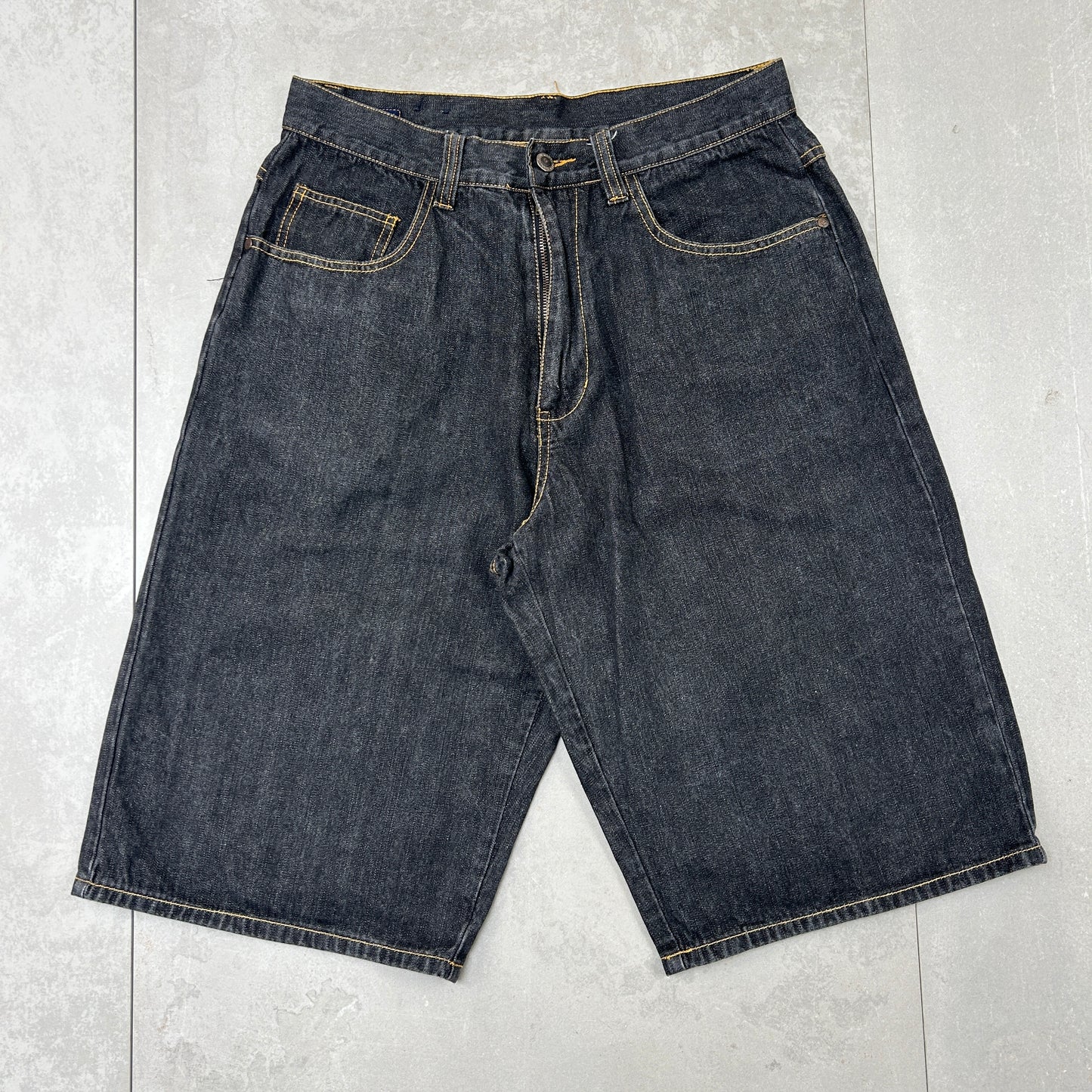 Vintage Karl Kani Hip Hop Baggy Black Shorts Jorts - 33