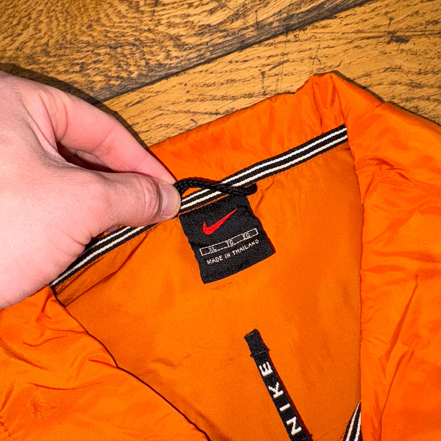 Vintage Nike 90s Orange Tracksuit Track Jacket - XL