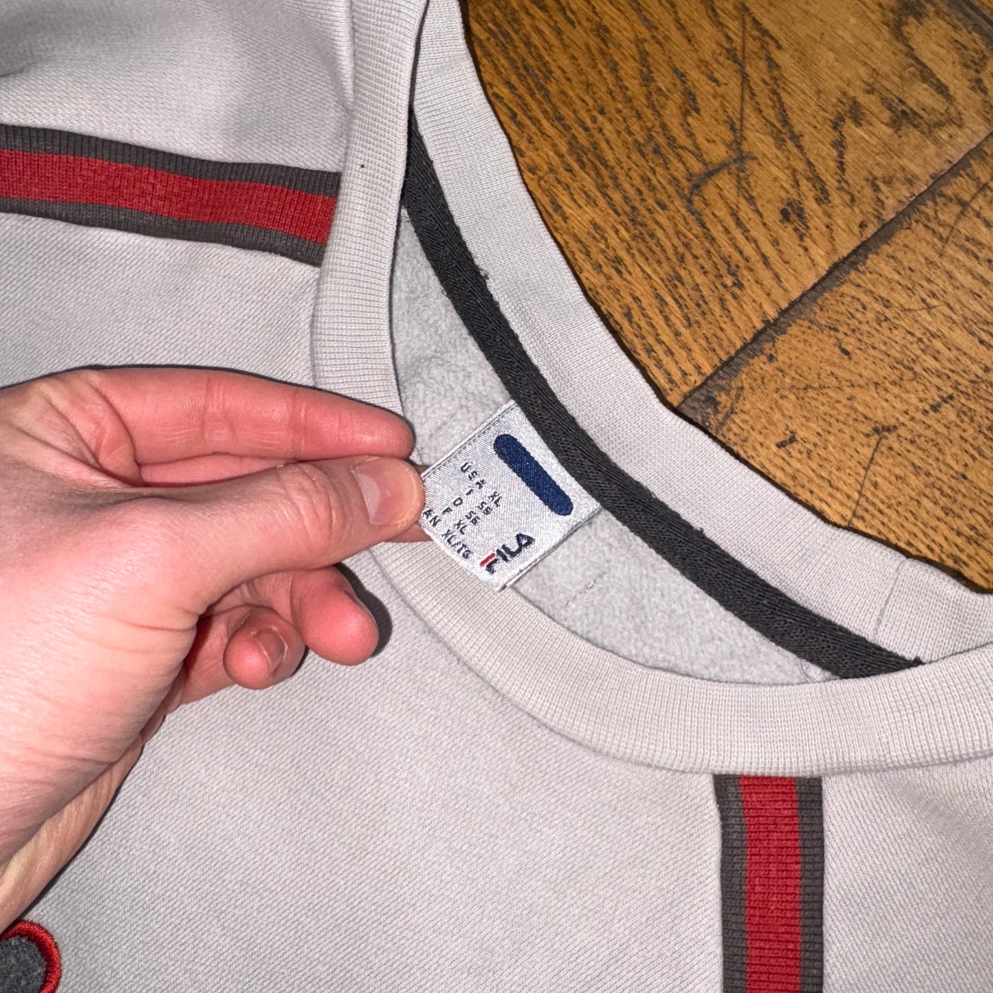 Vintage Fila Light Blue Embroidered Sweatshirt - XL