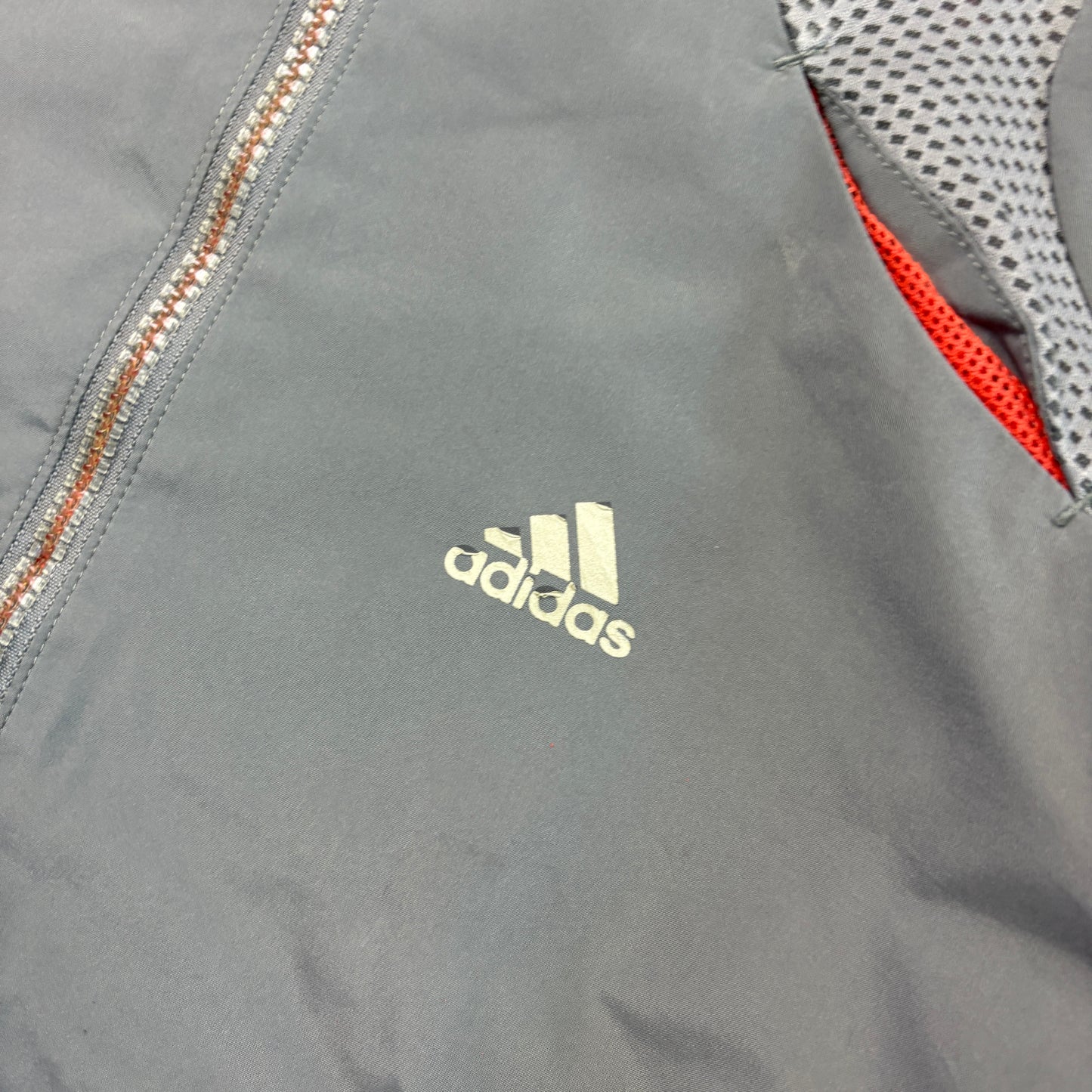 Vintage Adidas Grey Womens Tracksuit Track Shell Windbreaker Jacket - Size 10