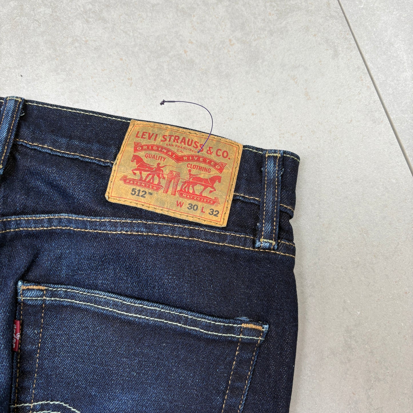 Vintage Levis 512 Slim Blue Denim Jeans - 30