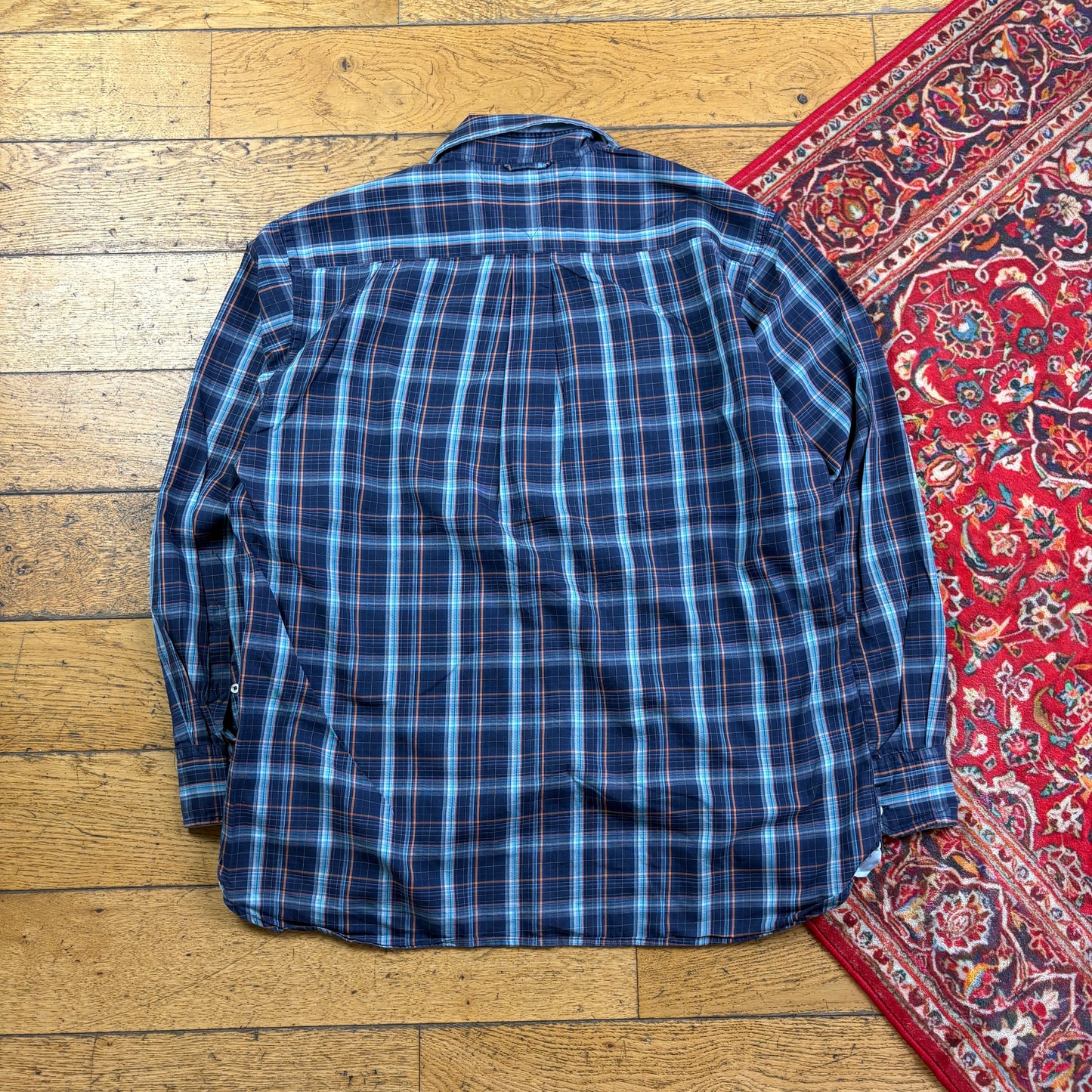 Vintage Tommy Hilfiger Blue Check Embroidered Shirt - L