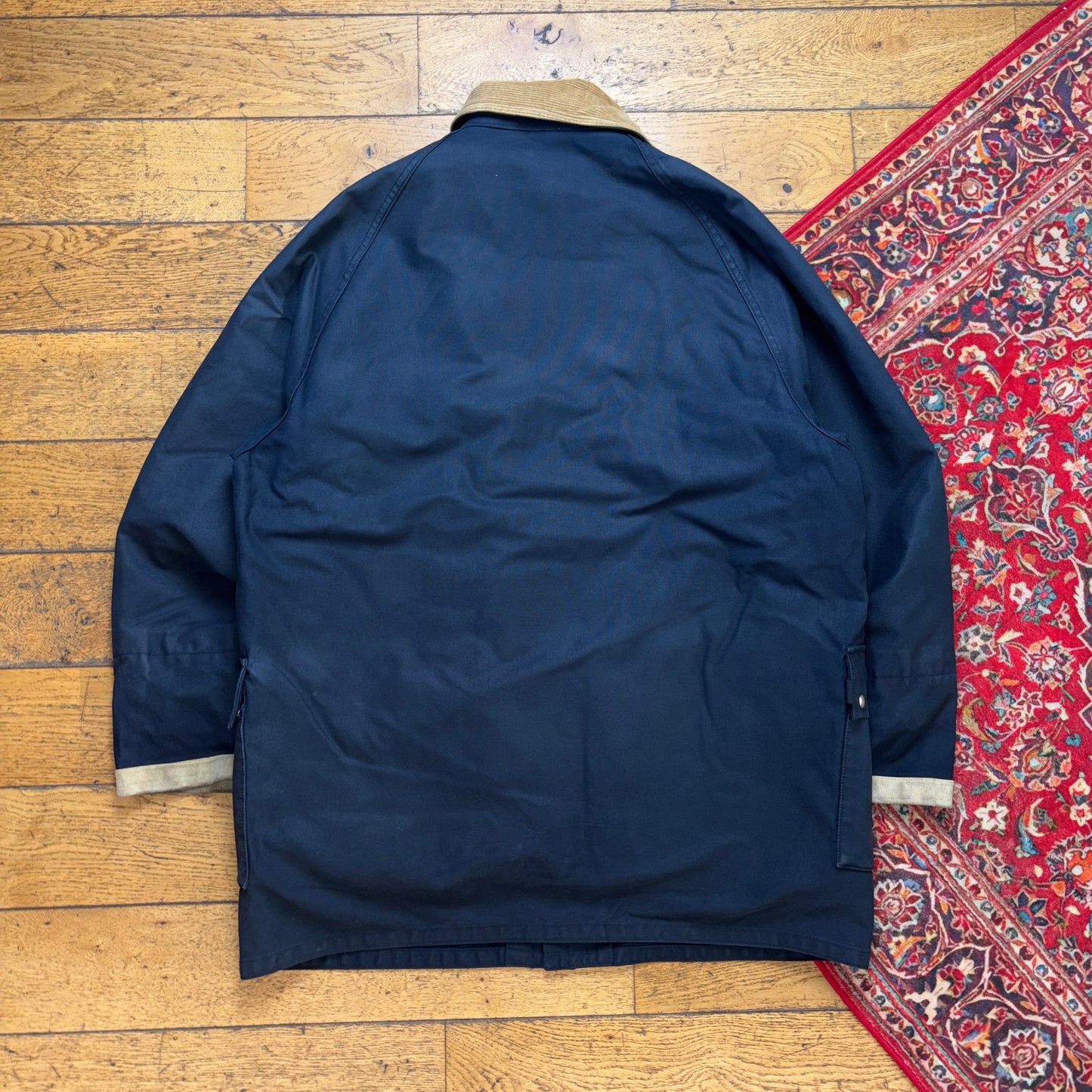 Vintage Fay Navy Fireman Clasp Trench Coat Jacket - 2XL