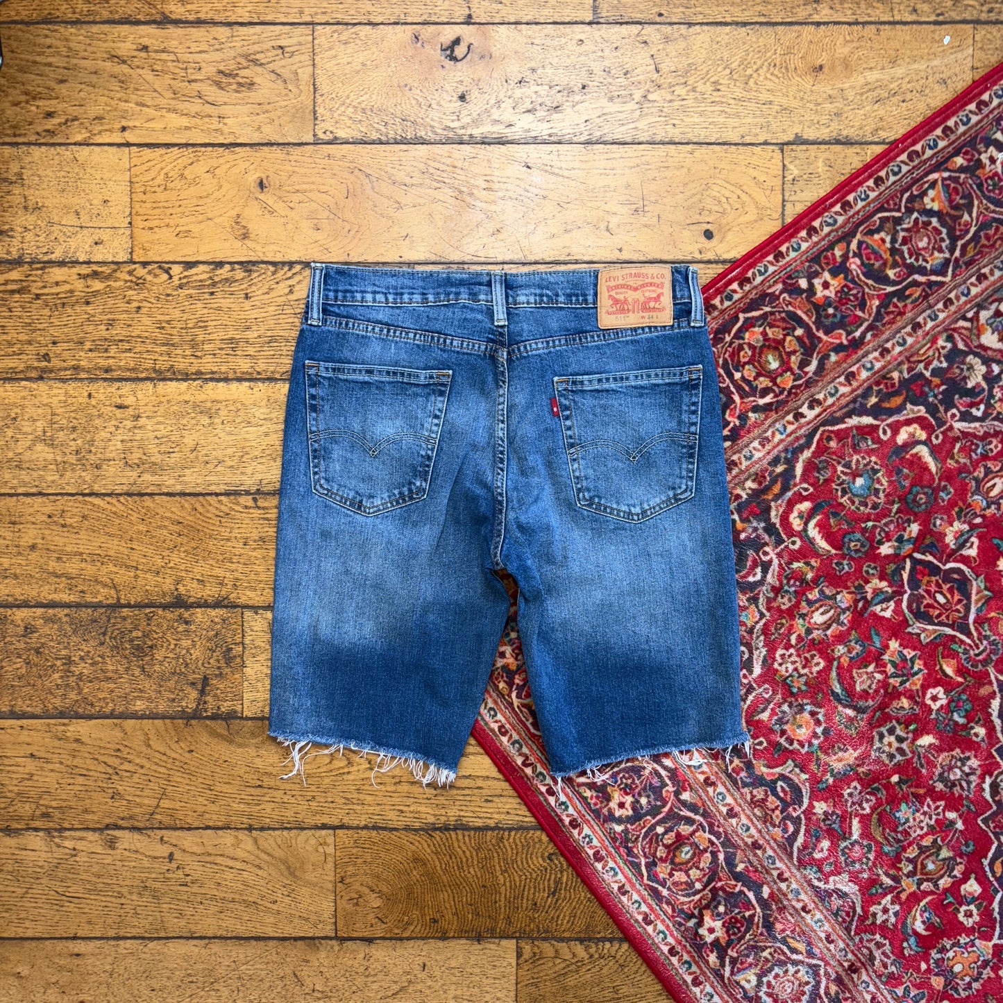 Vintage Levis 511 Slim Blue Denim Shorts - 34