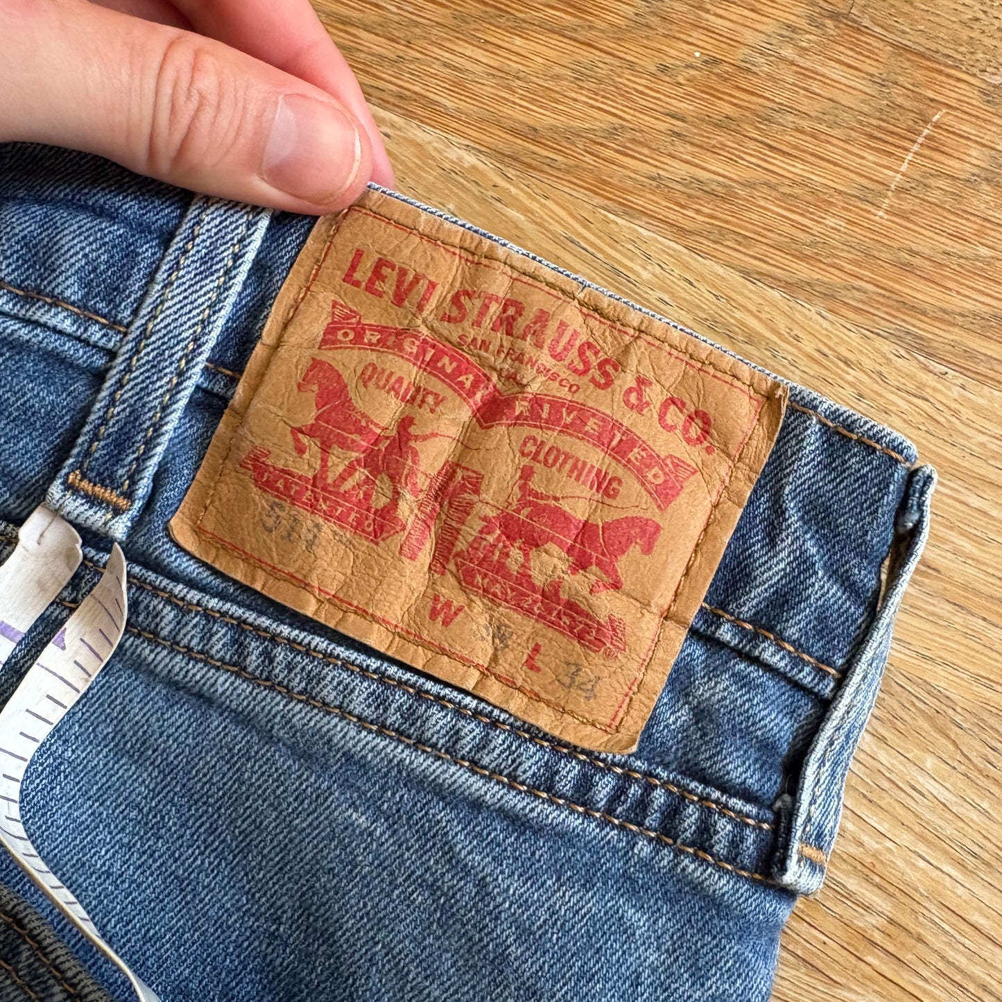 Vintage Levis 514 Straight Blue Denim Jeans - 38S
