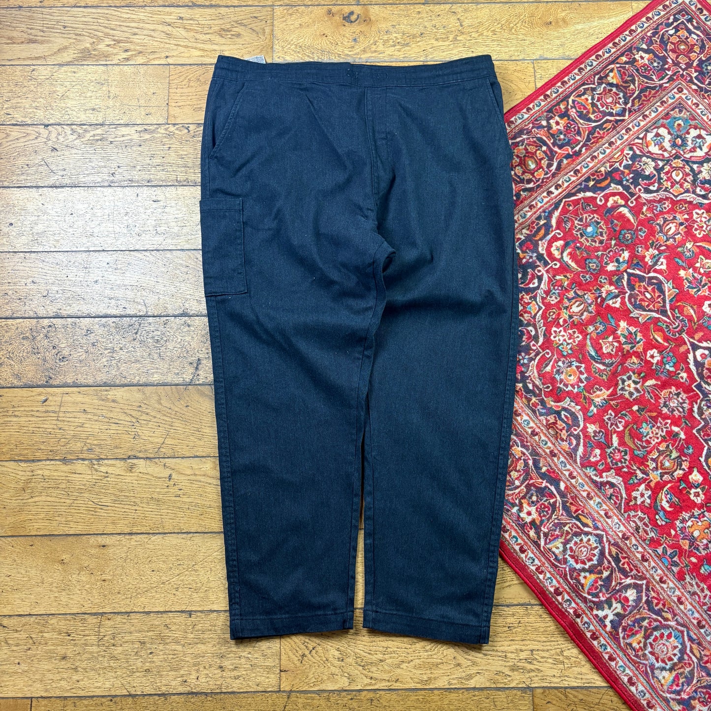 Vintage Levis Black Elasticated Jogger Trousers - 42