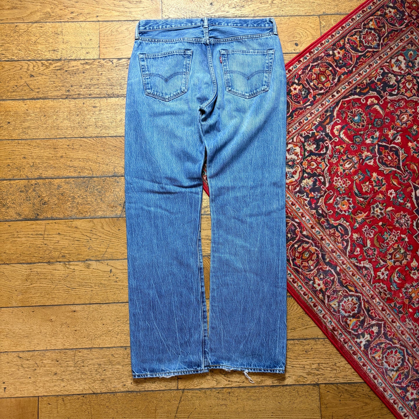 Vintage Levis Straight Blue Denim Jeans - 33R
