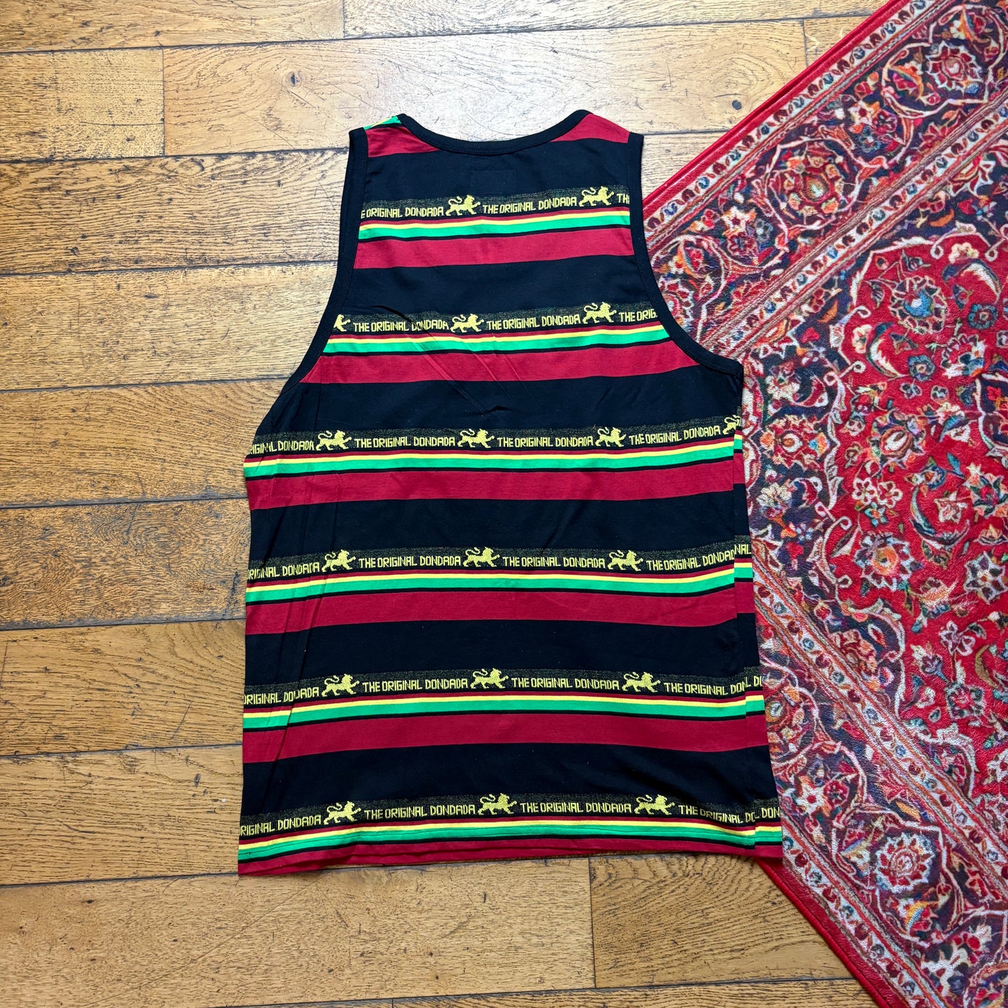 Vintage Stussy Black Rasta Vest - S