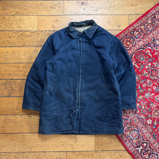 Vintage Navy Carhartt Style Workwear Chore Jacket - M