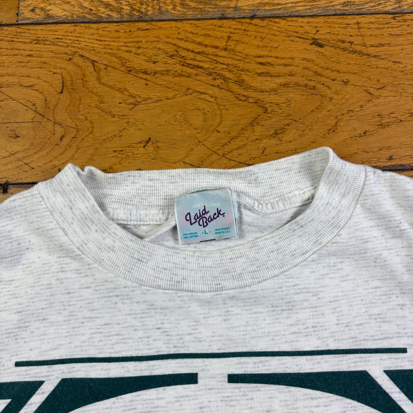 Vintage 1993 Funny Grey Single Stitch Graphic T-Shirt - M