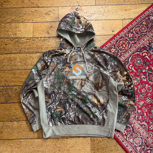 Vintage Realtree Camo Brown Hoodie Sweatshirt - XL