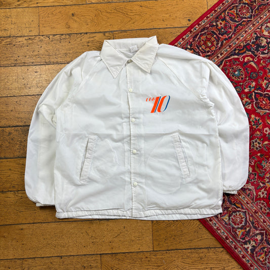 Vintage White Nylon Coach Harrington Jacket - L